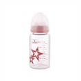 Glass Feeding Bottle with anti-colic nipple 120 ml. / Pink Stars